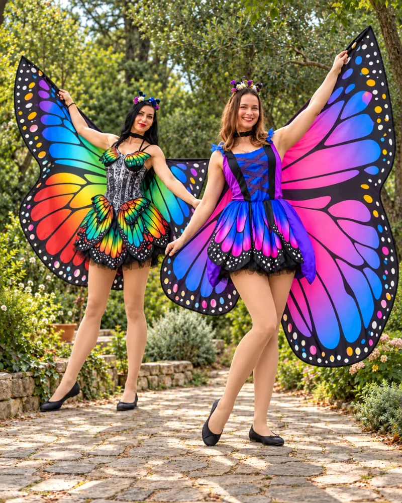 Fantastiniai personažai su drugelių sparnais